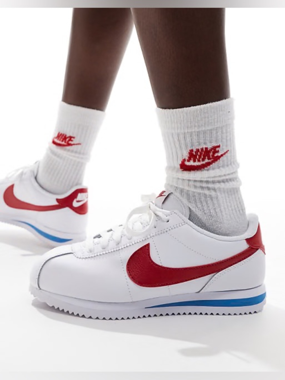 Nike Cortez SE Basic Leather OG Forrest Gump White Varsity Red 882254-164 10.5